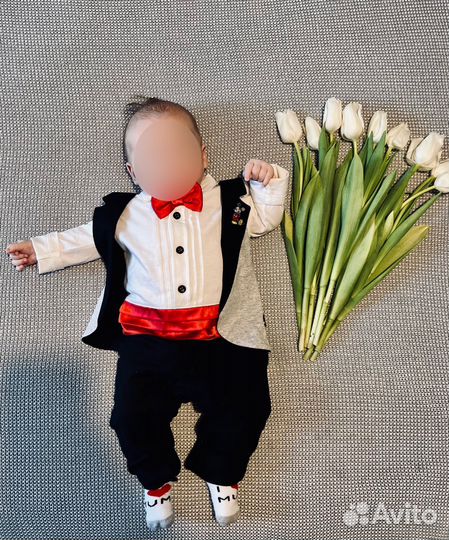 Костюм смокинг 3-6 мес, Disnay