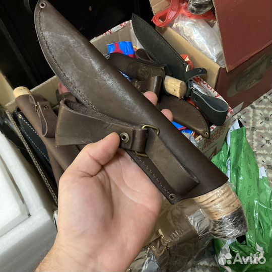 Нож для охоты из дамаска