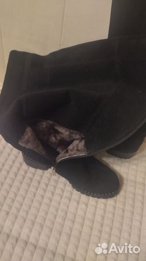 Сапоги замшевые евро зима 38
