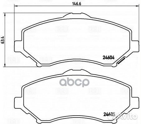 Колодки торм. для а/м Jeep Wrangler (07) /Chrys