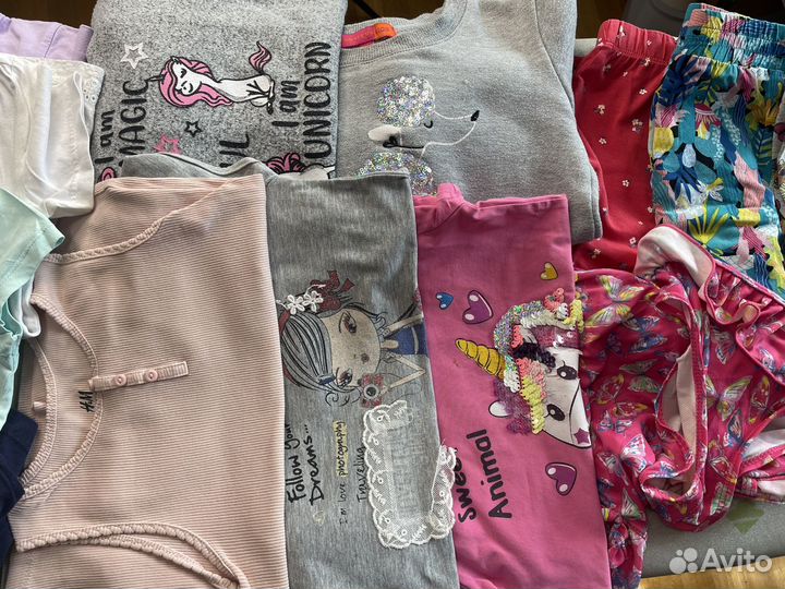 Вещи пакетом на девочку 110 см