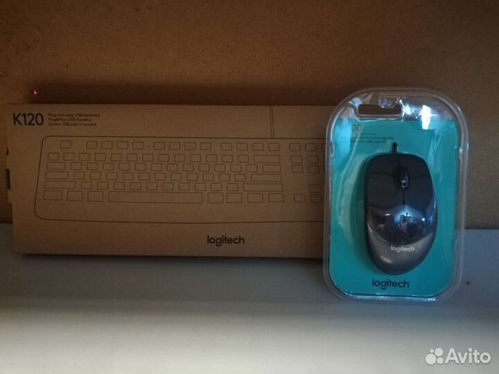 Клавиатура и мышь logitech