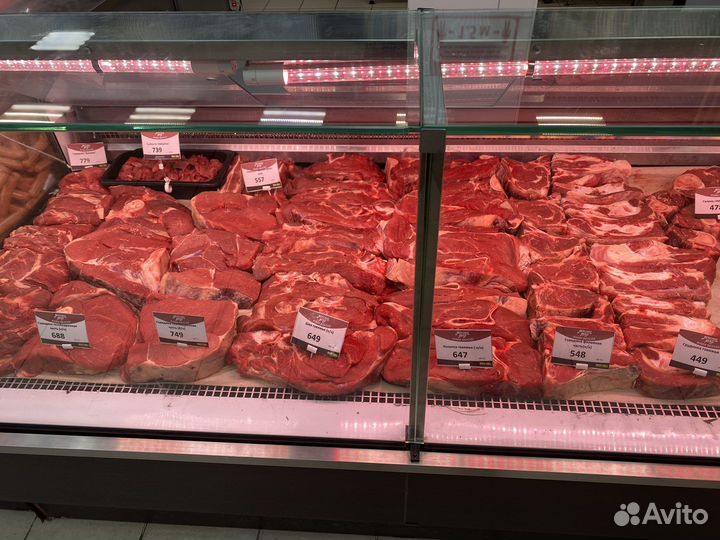 Мясо говядины свежее, частями по списку/полутушами