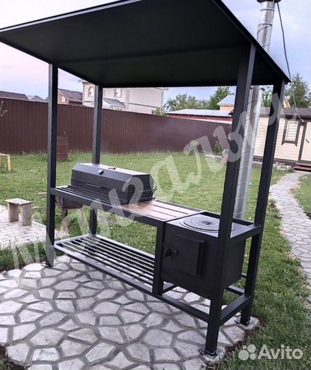 Мангал с крышей