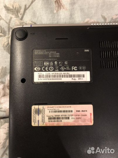 Ноутбук samsung np350u2b ao1