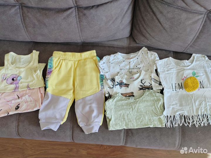 Вещи пакетом на девочку 80р