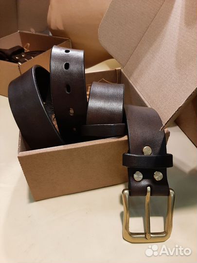 Ремень мужской из натуральной кожи ручной работы