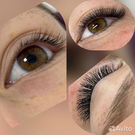 Нарашивание ресниц и окрашивание бровей