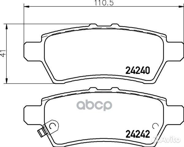 Колодки тормозные дисковые зад NP2028 nissh