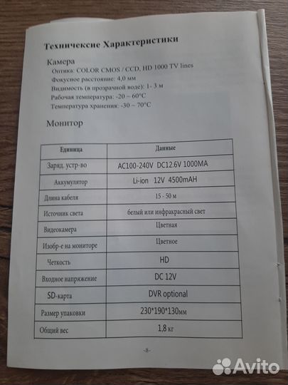 Видео камера для рыбалки