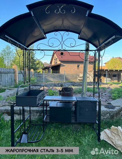Мангал с печью