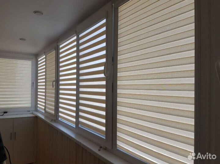 Рулонные шторы день ночь зебра S624G-F35318