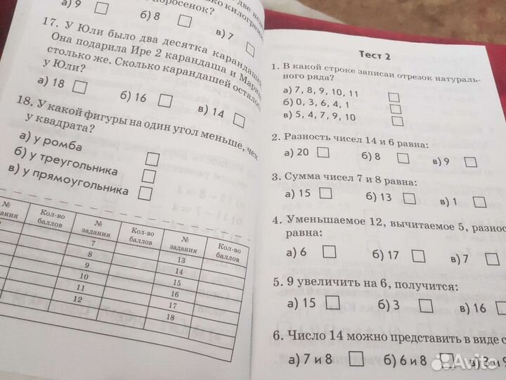 Итоговое тестирование 1 класс. Голубь В. Т