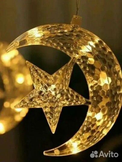 Гирлянда луна и звезды