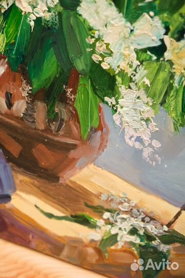 Черемуха картина маслом 20*30