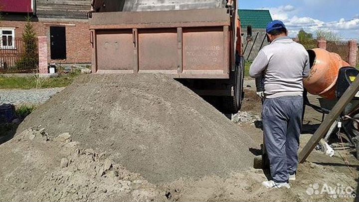 Песок для приготовления бетона заливки фундамента