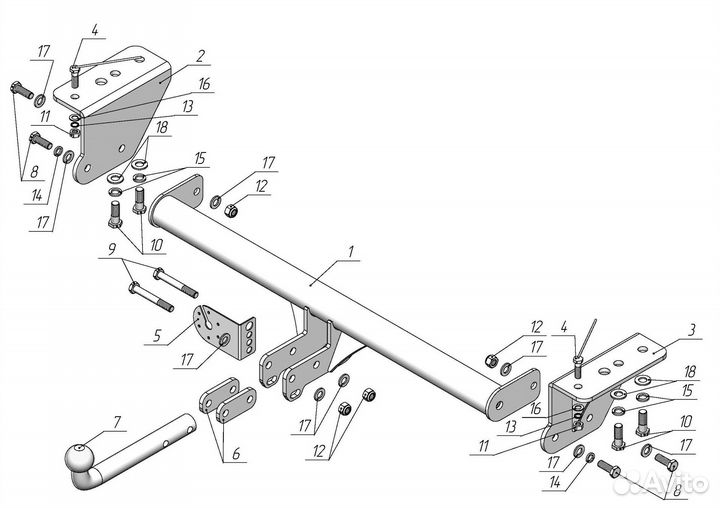 Фаркоп на Haval Jolion, с 2021 г.в