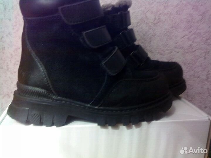 Сапоги кожаные зимние