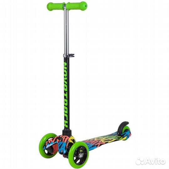 Самокат-кикборд novatrack Disco-kids Graffiti, дет