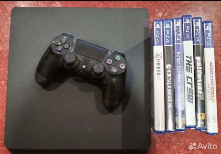 Sony playstation 4 ps4 slim 1tb 2джойстика