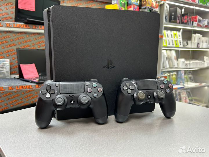 Sony PlayStation 4 Slim 500 Gb 2 джостика + диски