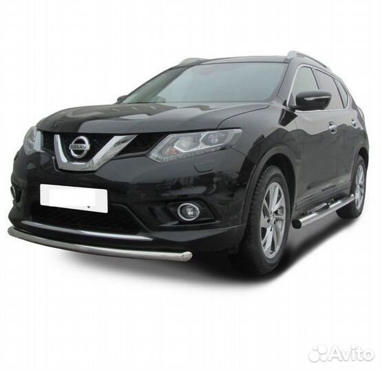 Защита переднего бампера Nissan X-trail (2015)