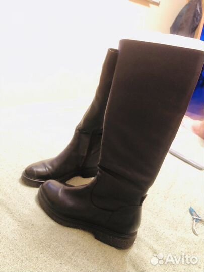 Сапоги женские зимние кожаные 39