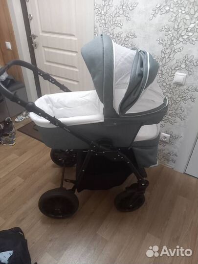 Коляска Indigo Sesto 2в1 (Цвет:Серо-Зеленый)