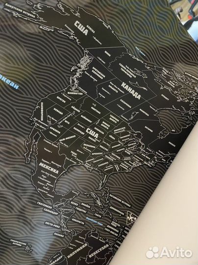 Большая скретч карта true map +