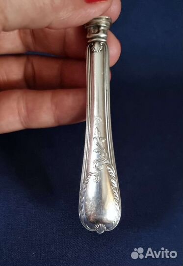 Антикварная старинная серебряная ложка