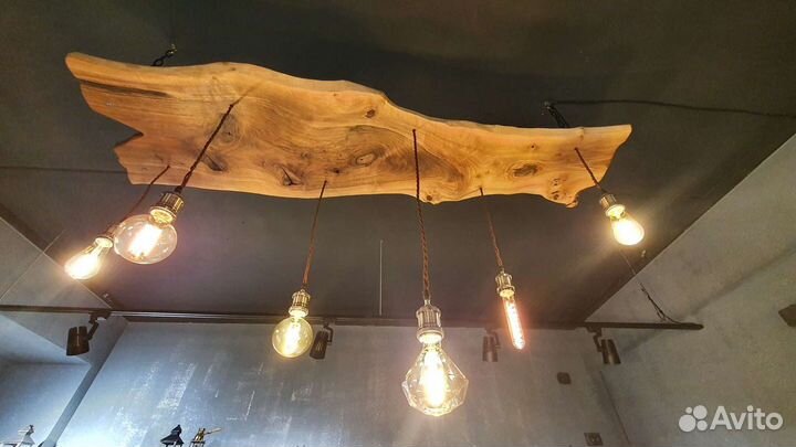 Светильник из дерева (слэб карагача)