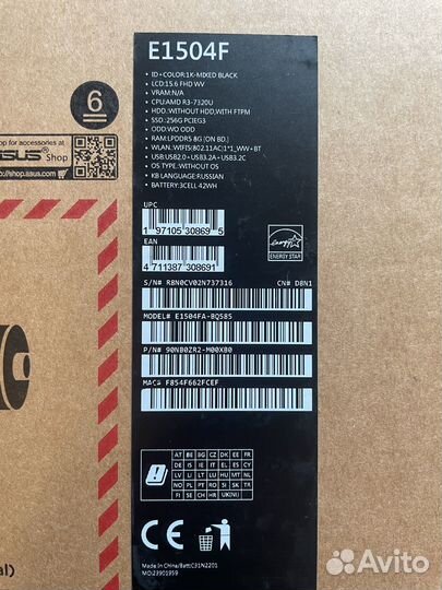 Ноутбук Asus E1504FA-BQ585 черн (90NB0ZR2-M00XB0)