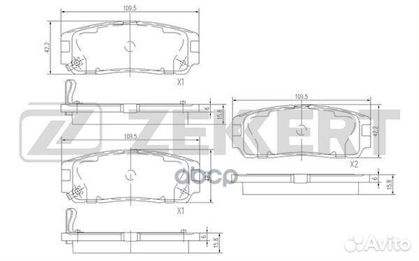 Колодки торм. диск. задн. Great Wall Hover 05