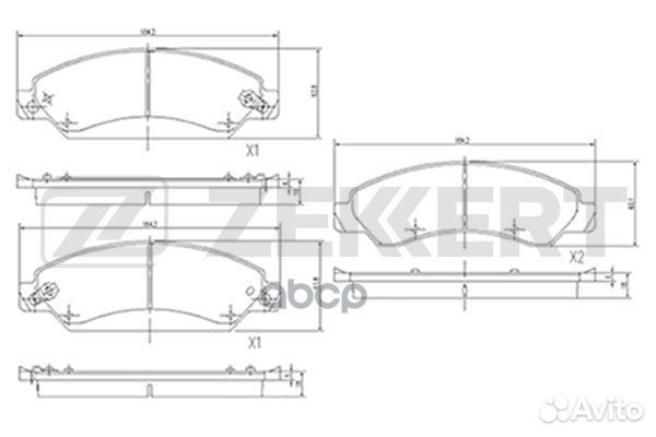 Колодки торм. диск. передн. Cadillac Escalade 0