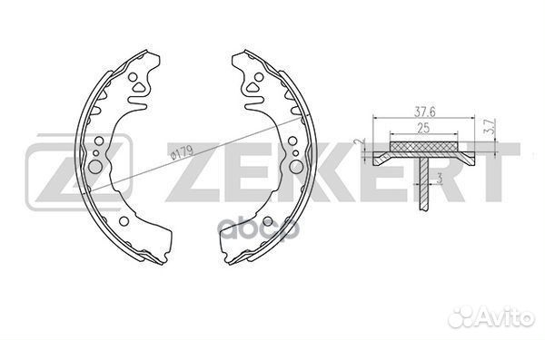 Колодки торм. бараб. задн. Daihatsu Copen 03