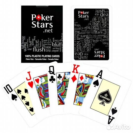 Карты Poker Stars пластик