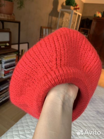 Шапка Берет малиновый шерсть