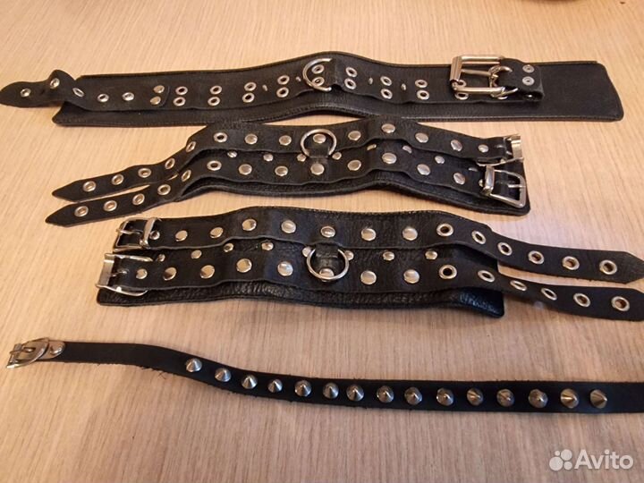 Набор готических аксессуаров. Натуральная кожа