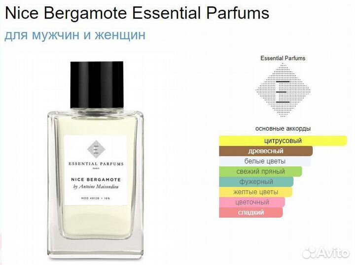 Essential parfums nice bergamote