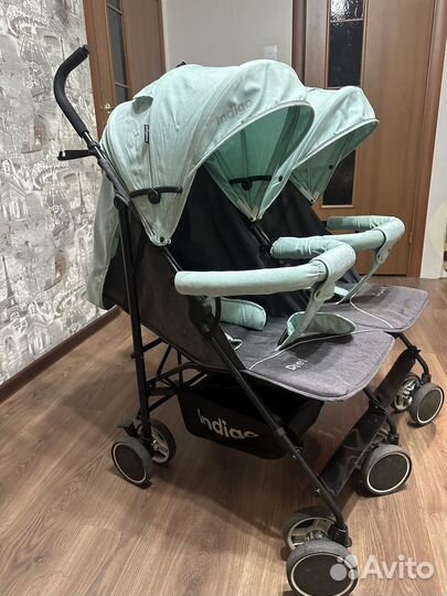 Прогулочная коляска для двойни бу