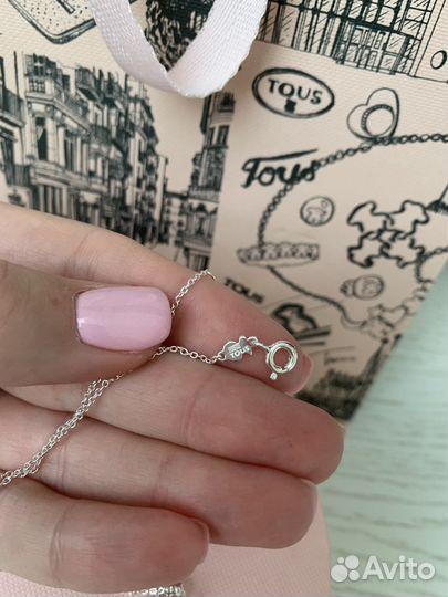 Колье подвеска Tous San Valentin серебро