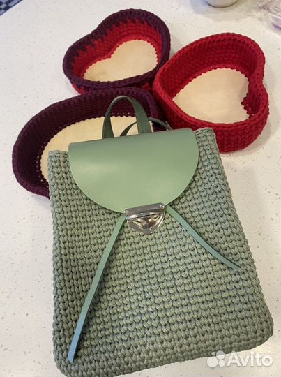 Вязаные Сумки, Рюкзаки, корзиночки