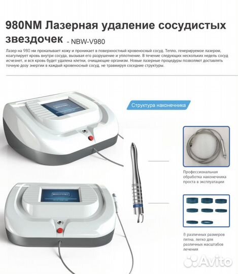 Лазер 980 nm для сосудистых звездочек