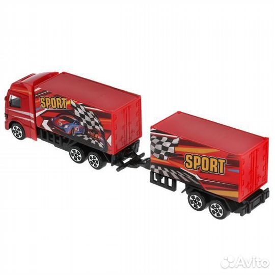 Машина Технопарк металл Фура с прицепом 20 см