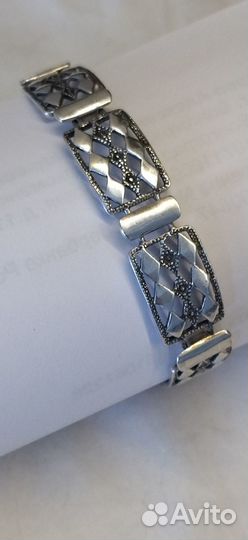 Широкий браслет. серебро 925 проба 17 см 16.49 гра