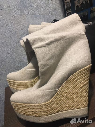 Сапоги льняные,женские лето осень