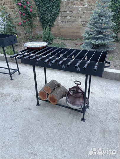 Мангал большой 100см, высокий, усиленный 3 мм