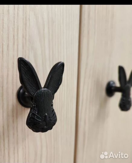 Черные ручки для мебели(2шт)