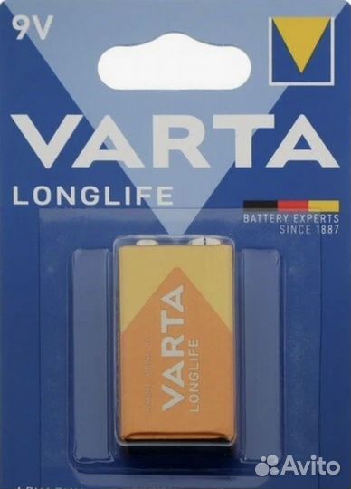 Батарейка алкалиновая Varta LongLife,9v,крона