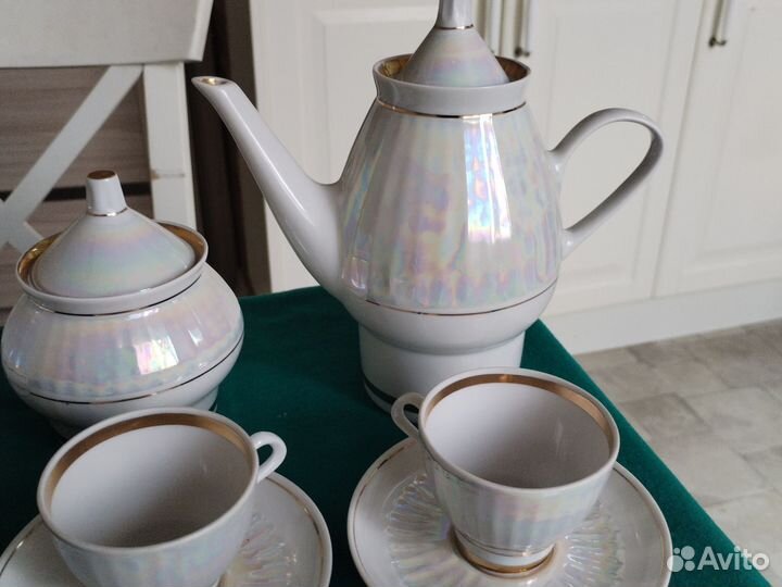 Кофейный сервиз СССР перламутр мфз